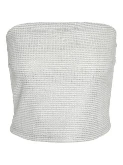 Noisy May STRAPLESS GLITTER TOP -Noisy May Shop 27027005 Silver 001