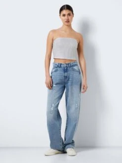 Noisy May STRAPLESS GLITTER TOP -Noisy May Shop 27027005 Silver 004