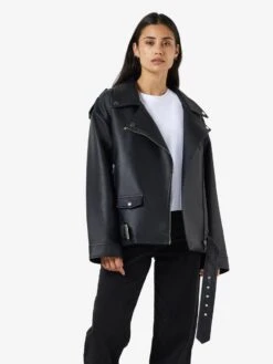 Noisy May OVERSIZE FAUX LEATHER JACKET
