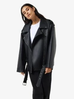 Noisy May OVERSIZE FAUX LEATHER JACKET -Noisy May Shop 27027014 Black 007 1