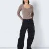 Noisy May NMALEXA NORMAL WAISTED CARGO JEANS -Noisy May Shop 27027067 BlackDenim 1052827 007