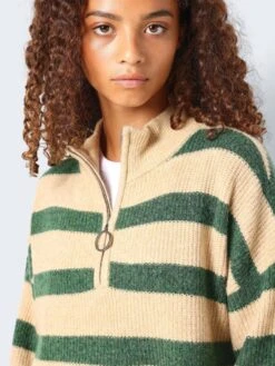 Noisy May KNITTED ZIP PULLOVER -Noisy May Shop 27027383 FoliageGreen 1054810 006