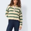 Noisy May KNITTED ZIP PULLOVER 1 Noisy May KNITTED ZIP PULLOVER -Noisy May Shop 27027383 FoliageGreen 1054810 007