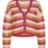 Noisy May CURVE MULTI-COLOURED KNITTED CARDIGAN -Noisy May Shop 27027455 PinkYarrow 1058402 001