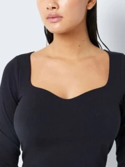 Noisy May LONG SLEEVED SWEETHEART TOP 12 Noisy May LONG SLEEVED SWEETHEART TOP -Noisy May Shop 27027538 Black 006