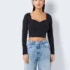 Noisy May LONG SLEEVED SWEETHEART TOP -Noisy May Shop 27027538 Black 007