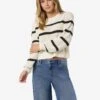 Noisy May STRIPED KNITTED PULLOVER