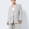 Noisy May PINSTRIPED BLAZER -Noisy May Shop 27027889 LightGreyMelange 1063984 007