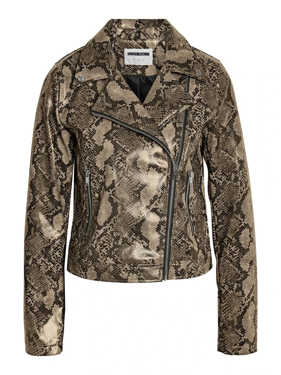Noisy May SNAKE PRINTED FAUX LEATHER JACKET 8 Noisy May SNAKE PRINTED FAUX LEATHER JACKET - Image 6