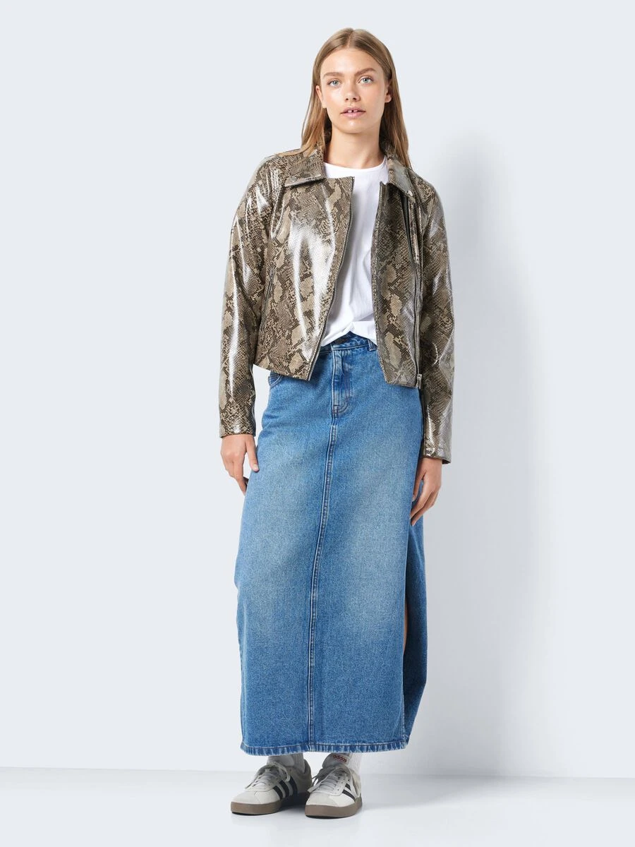 Noisy May SNAKE PRINTED FAUX LEATHER JACKET 5 Noisy May SNAKE PRINTED FAUX LEATHER JACKET - Image 3