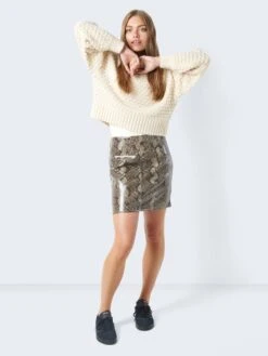 Noisy May SHORT SNAKE PRINTED SKIRT