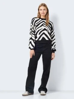 Noisy May KNITTED PATTERN PULLOVER -Noisy May Shop 27028159 Black 1088768 004