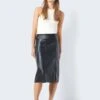 Noisy May FAUX LEATHER MIDI SKIRT