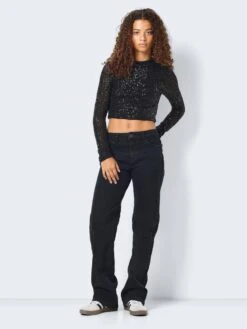 Noisy May CROPPED SEQUIN TOP -Noisy May Shop 27028458 Black 1090024 004