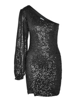 Noisy May ONE-SHOULDER SEQUIN DRESS -Noisy May Shop 27028460 Black 1077980 001
