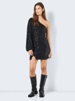 Noisy May ONE-SHOULDER SEQUIN DRESS -Noisy May Shop 27028460 Black 1077980 004