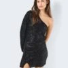 Noisy May ONE-SHOULDER SEQUIN DRESS -Noisy May Shop 27028460 Black 1077980 007