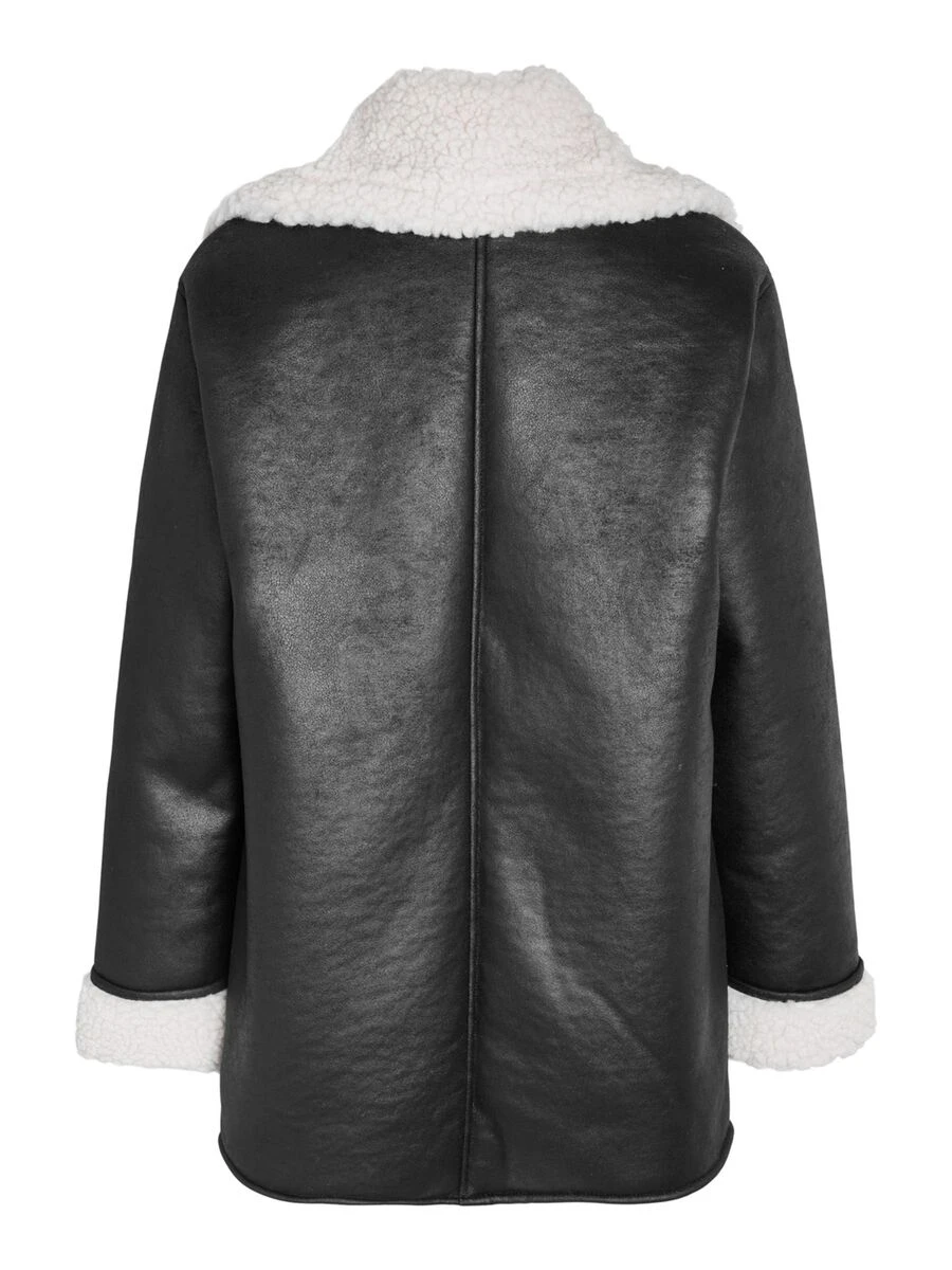 Noisy May LONG FAUX LEATHER JACKET 9 Noisy May LONG FAUX LEATHER JACKET - Image 7