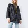 Noisy May LONG FAUX LEATHER JACKET -Noisy May Shop 27028520 Chestnut 007