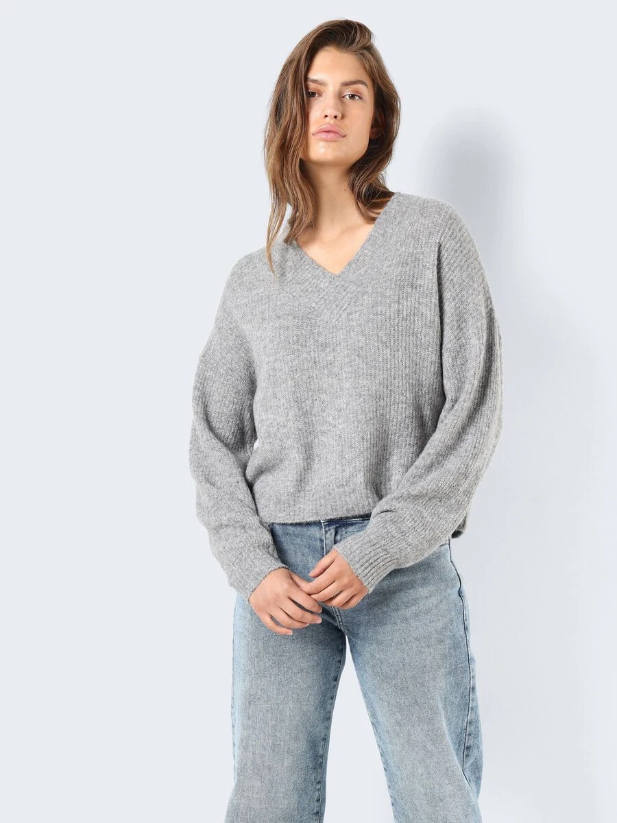 Noisy May V-NECK KNITTED PULLOVER 3 Noisy May V-NECK KNITTED PULLOVER