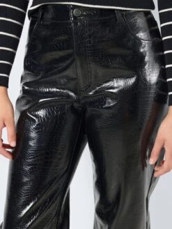 Noisy May FAUX LEATHER CROC TROUSERS -Noisy May Shop 27028824 Black 1078496 006