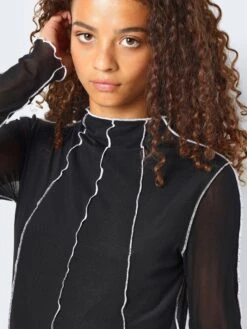 Noisy May LONG SLEEVED MESH DRESS -Noisy May Shop 27028893 Black 006