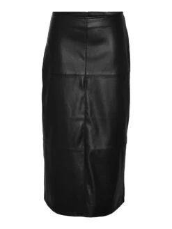 Noisy May LONG FAUX LEATHER SKIRT -Noisy May Shop 27028997 Black 001