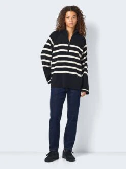 Noisy May STRIPED KNITTED PULLOVER -Noisy May Shop 27029088 Black 1083226 004