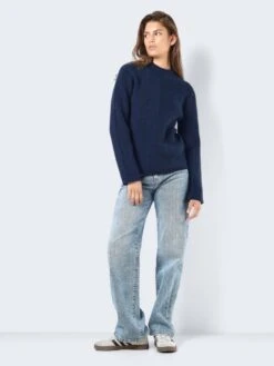 Noisy May HIGH NECK KNITTED PULLOVER 10 Noisy May HIGH NECK KNITTED PULLOVER -Noisy May Shop 27029257 NavyBlazer 004