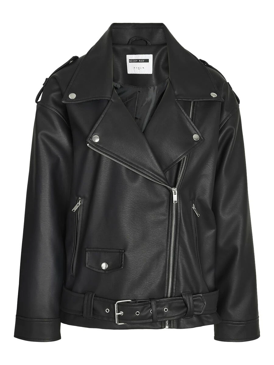 Noisy May CURVE PU BIKER JACKET 3 Noisy May CURVE PU BIKER JACKET