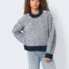 Noisy May PATTERNED KNITTED PULLOVER -Noisy May Shop 27029283 NavyBlazer 1086305 007