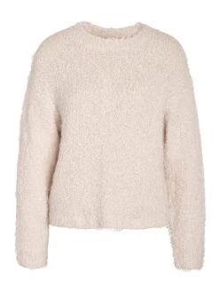 Noisy May FLUFFY KNITTED PULLOVER -Noisy May Shop 27029424 Eggnog 001