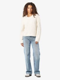 Noisy May FLUFFY KNITTED PULLOVER -Noisy May Shop 27029424 Eggnog 004