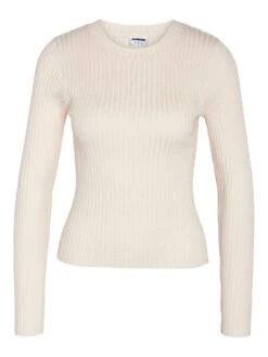 Noisy May RIBBED KNITTED PULLOVER -Noisy May Shop 27029477 Eggnog 001