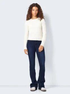 Noisy May RIBBED KNITTED PULLOVER -Noisy May Shop 27029477 Eggnog 004