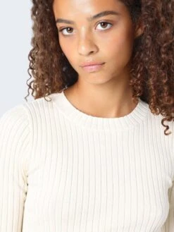 Noisy May RIBBED KNITTED PULLOVER -Noisy May Shop 27029477 Eggnog 006