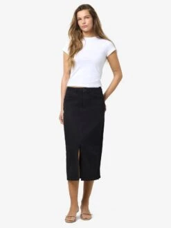 Noisy May MIDI DENIM SKIRT -Noisy May Shop 27030078 BlackDenim 004