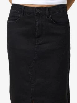 Noisy May MIDI DENIM SKIRT -Noisy May Shop 27030078 BlackDenim 006