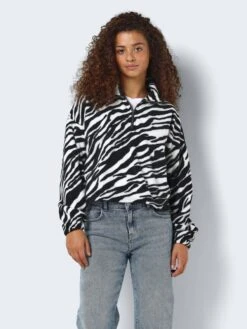 Noisy May ZEBRA PRINTED TOP -Noisy May Shop 27030112 Black 1100271 003