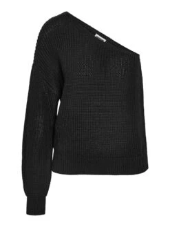 Noisy May ONE SHOULDER KNITTED PULLOVER -Noisy May Shop 27030363 Black 001