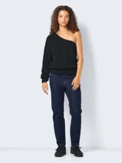Noisy May ONE SHOULDER KNITTED PULLOVER -Noisy May Shop 27030363 Black 004