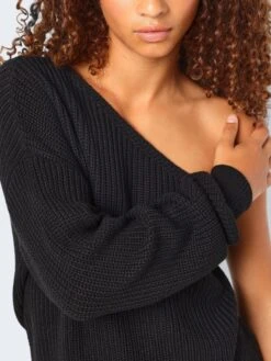 Noisy May ONE SHOULDER KNITTED PULLOVER -Noisy May Shop 27030363 Black 006