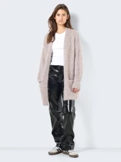 Noisy May LONG KNITTED CARDIGAN -Noisy May Shop 27030436 TaupeGray 1109756 004