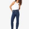 Noisy May NMMONI CROPPED HIGH WAISTED STRAIGHT FIT JEANS -Noisy May Shop 27030448 DarkBlueDenim 007