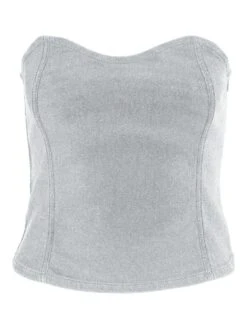 Noisy May DENIM CORSET -Noisy May Shop 27030454 LightGreyDenim 001