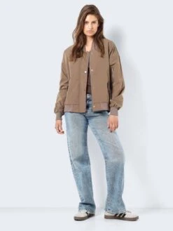 Noisy May LONG BOMBER JACKET 11 Noisy May LONG BOMBER JACKET -Noisy May Shop 27030469 BrownLentil 004