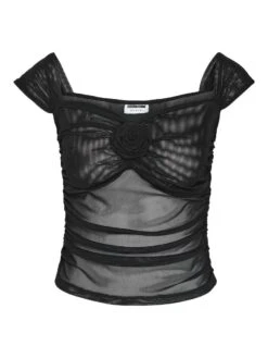 Noisy May SHORT SLEEVED MESH TOP 13 Noisy May SHORT SLEEVED MESH TOP -Noisy May Shop 27030490 Black 001