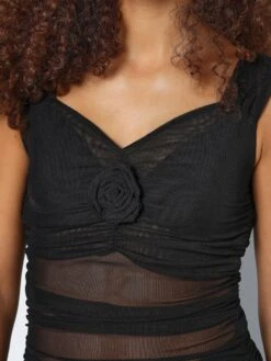 Noisy May SHORT SLEEVED MESH TOP 12 Noisy May SHORT SLEEVED MESH TOP -Noisy May Shop 27030490 Black 006