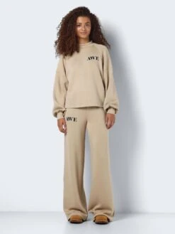 Noisy May HIGH WAISTED SWEATPANTS -Noisy May Shop 27030519 WhitePepper 1108554 004
