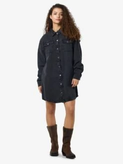 Noisy May NMALVA DENIM DRESS -Noisy May Shop 27031372 BlackDenim 004